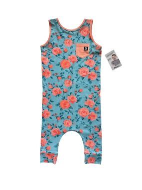 NWT Rags Floral Tank Romper Size 3/4